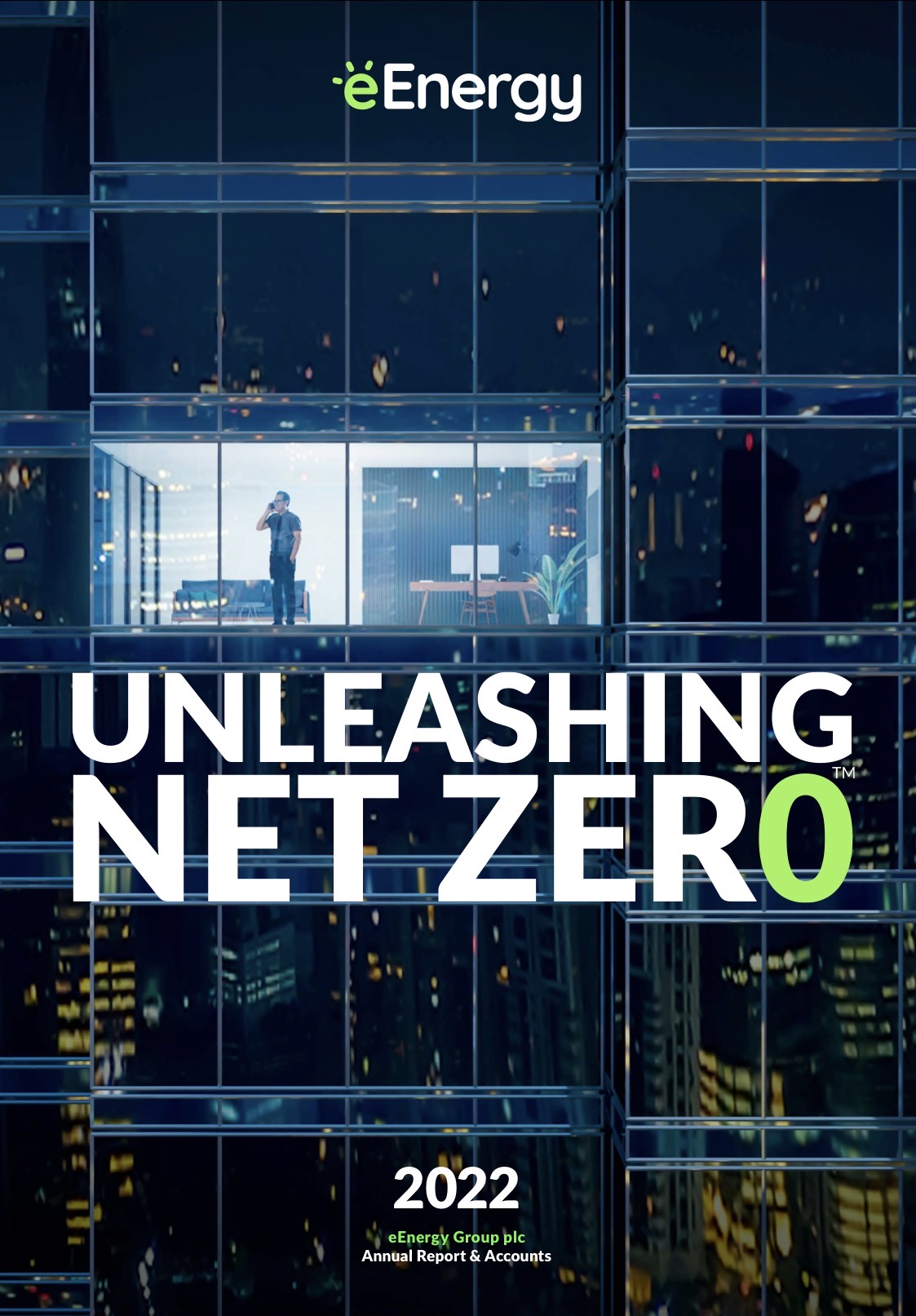 eEnergy 2022 Annual Report cover featuring UNLEASHING NET ZER0